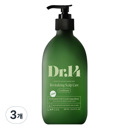 랩코스 닥터포틴 리바이탈라이징 스칼프 케어 컨디셔너, 3개, 480ml