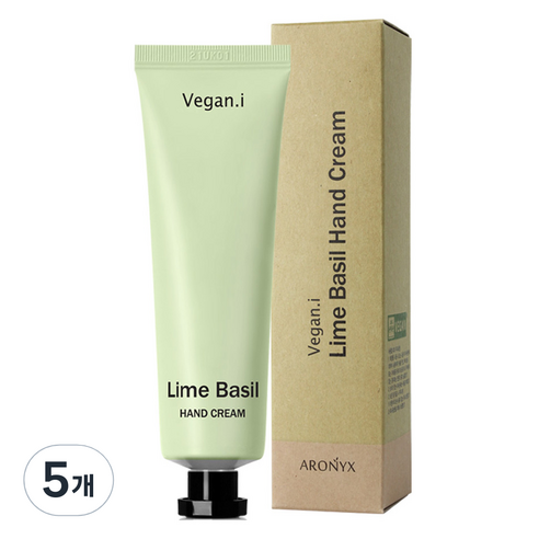 아로닉스 비건아이 르미앙 핸드크림 라임바질, 50g, 5개
