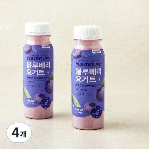 유얼거트 블루베리 요거트, 190ml, 1개입, 4개