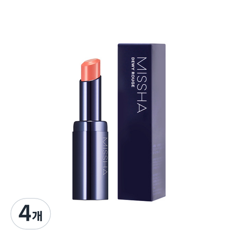 미샤 듀이 루즈 립스틱 3.3g, 멜로우피치, 4개