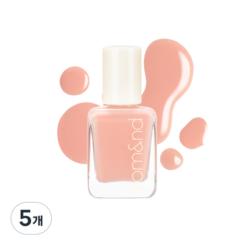 롬앤 무드 페블 네일, W04 베이비 피치, 7g, 5개