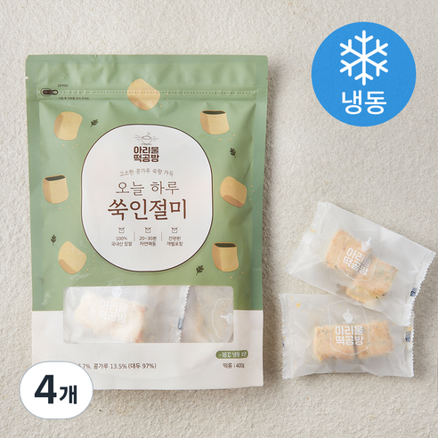 아리울떡공방 고소한 쑥인절미 (냉동), 400g, 4개