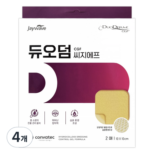 듀오덤 제이웨이브 씨지에프 CGF 벌집폼밴드 2p, 4개