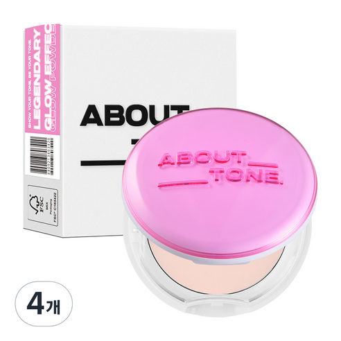 어바웃톤 글로우 파우더 팩트 8g, ONE COLOR, 4개