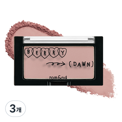 롬앤 이나피스퀘어 베러 댄 치크 가루 블러셔 4g, B02 베리 던, 3개