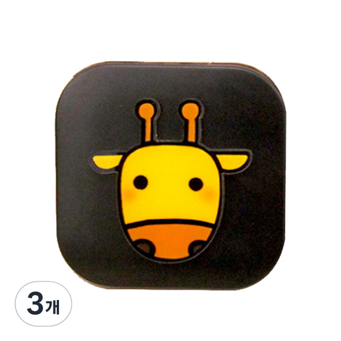 라이프포인트 입체캐릭터 렌즈케이스, 랜덤 발송, 3개