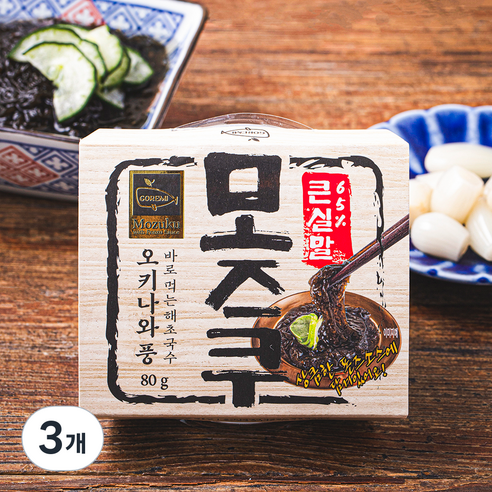 고래미 모즈쿠 해초국수, 80g, 3개