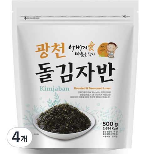 광천 아버지 마음을담아 돌김자반, 4개, 500g
