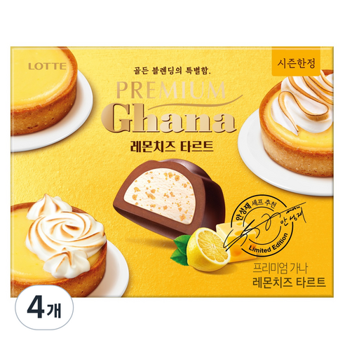 가나 프리미엄 레몬치즈 타르트, 68g, 4개