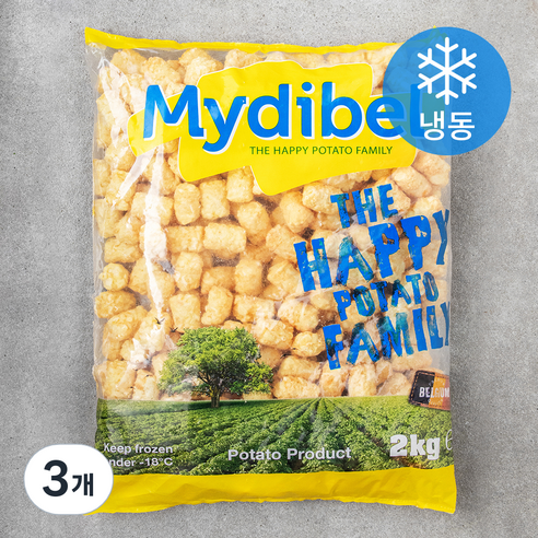 마이디벨 마이프로즌 테이터펍스 맛감자 (냉동), 2kg, 3개