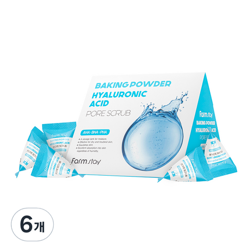 팜스테이 베이킹 파우더 히아루론산 포어 스크럽, 175g, 6개