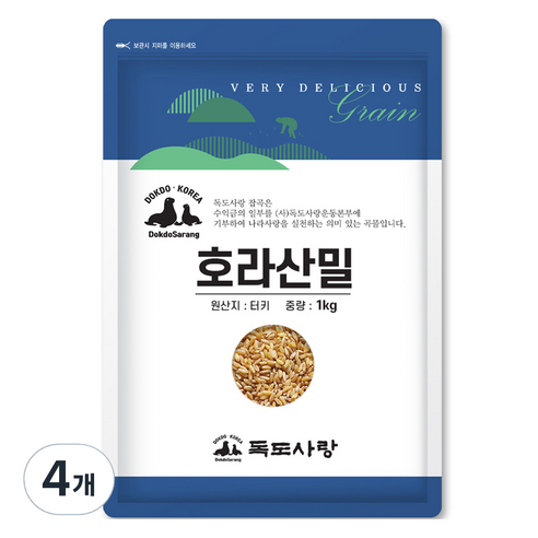 독도사랑 호라산밀, 1kg, 4개