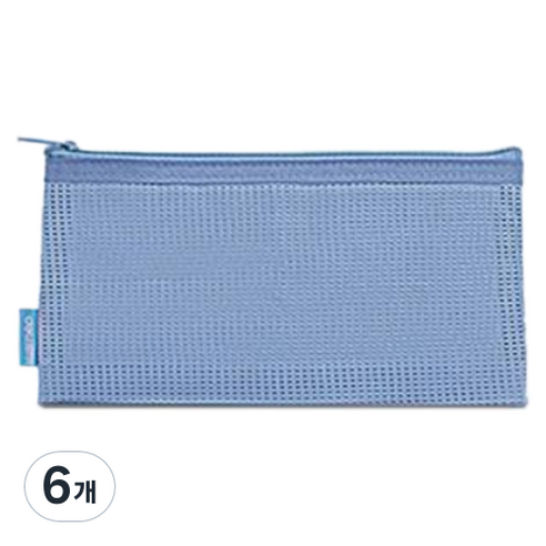 델리 메쉬 필통 A6, 6개, 블루