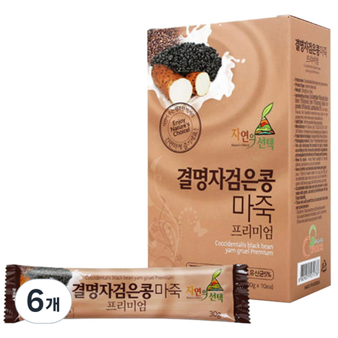 엔초이스 프리미엄 결명자검은콩 마죽, 300g, 6개