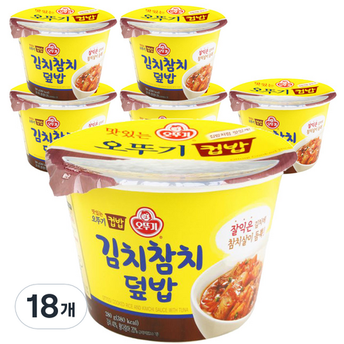 오뚜기 컵밥 김치참치덮밥 315g, 18개