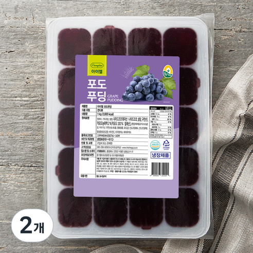 풍요한아침 아이젤 포도푸딩 20개입, 1kg, 2개