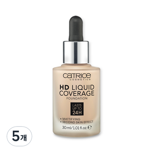 캐트리스 HD 리퀴드 커버리지 파운데이션 30ml, 030호 샌드베이지, 5개