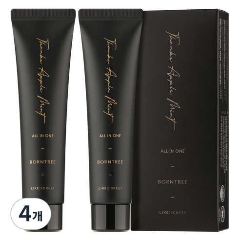 본트리 라이크 포레스트 땡스 애플민트 남성 올인원, 4개, 65ml