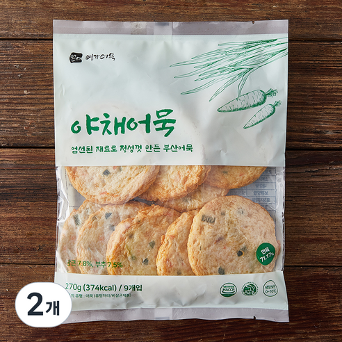영자어묵 야채어묵 9입, 270g, 2개