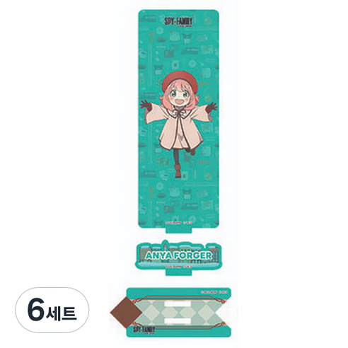 베이글코퍼레이션 스파이패밀리 비주얼 아크릴 스탠드 4종 세트 랜덤발송, 6세트
