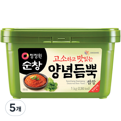 청정원 순창 양념듬뿍 쌈장, 1kg, 5개