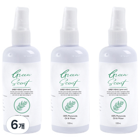 초록향기 피톤치드 스프레이, 100ml, 6개