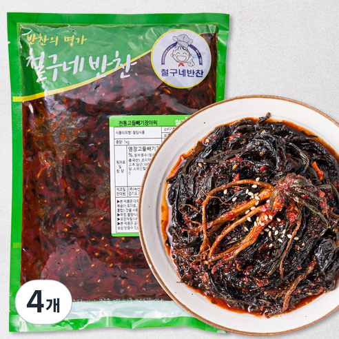 철구네 전통 고들빼기 장아찌, 1kg, 4개