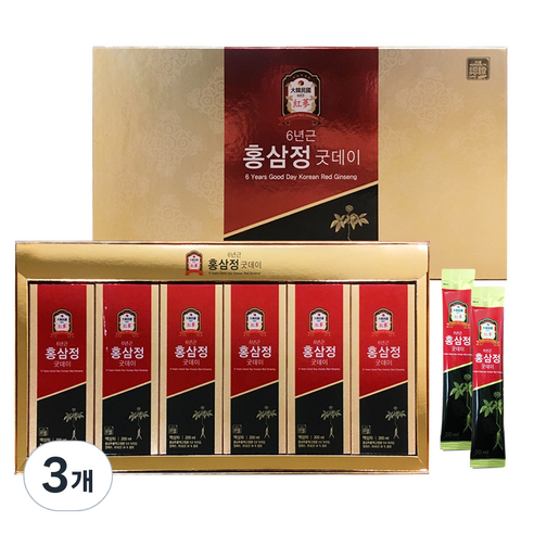 6년근 굿데이 홍삼정 60p, 3개, 1200ml
