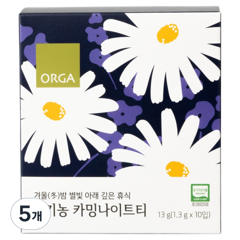 ORGA 유기농 카밍나이트티, 1.3g, 5개, 10개입