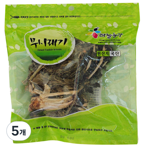 나물이야기 국산 무시래기, 50g, 5개