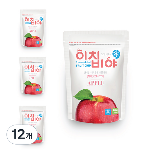 이치비야 동결건조 과일칩, 15g, 12개, 사과