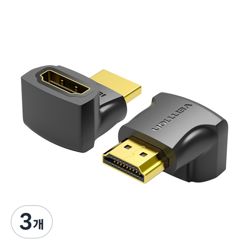 벤션 HDMI 270도 M to F 연장 젠더 2p, AINB0-2, 3개
