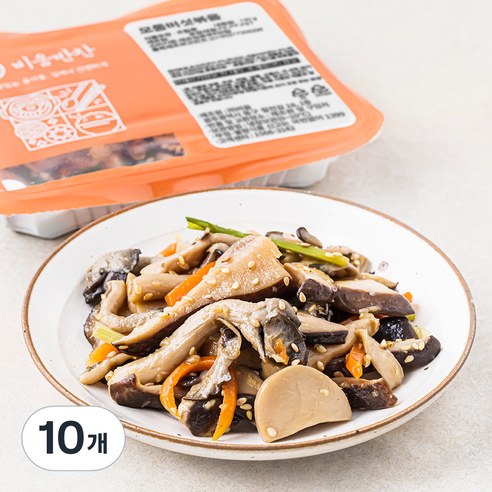 비움반찬 모둠버섯볶음, 130g, 10개