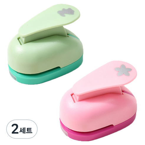 알로데 블리스 모양 펀치 2종 세트, 2세트, 9번(토끼, 벚꽃)