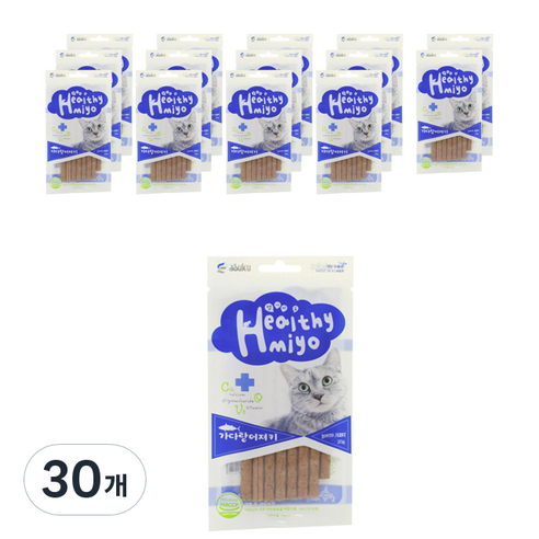 아스쿠 헬시묘 져키 20g, 가다랑어, 30개