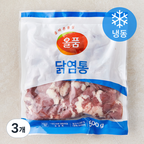 올품 닭염통 (냉동), 3개, 500g
