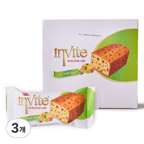 인바이트 후루츠 케이크 24p, 3개, 960g