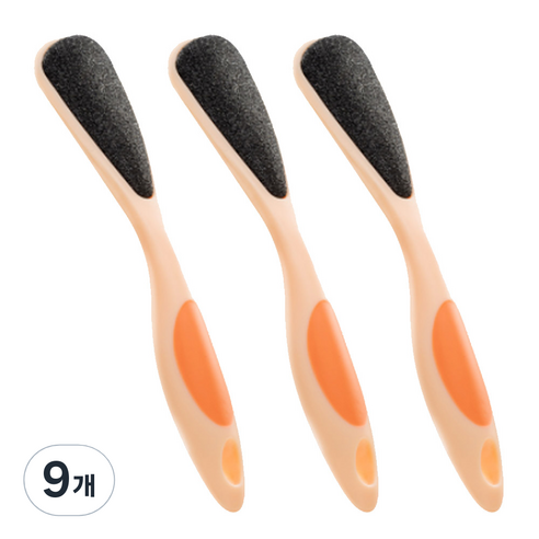모모리빙 양면 풋 케어 발각질 제거기 오렌지, 1개입, 9개