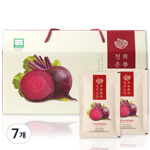 청춘농장 레드비트즙, 2.4L, 7개