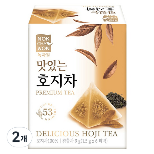 녹차원 맛있는 호지차, 12개, 2개, 6개입, 1.5g