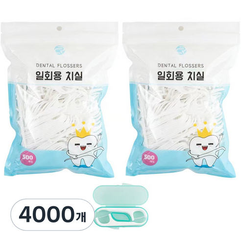 로얄클라쓰 교정 일회용 치간 치실 1010p + 케이스, 500개입, 8개