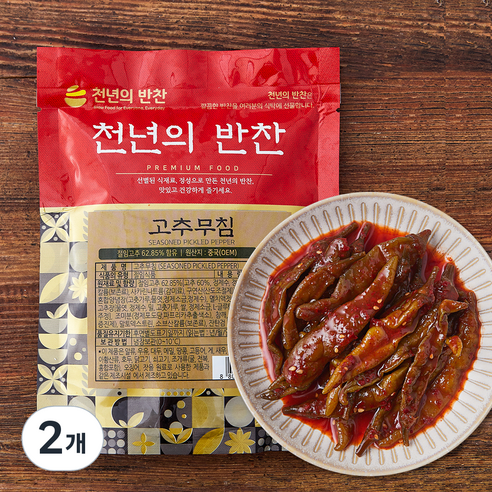 천년의반찬 고추무침, 300g, 2개