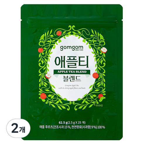 곰곰 애플티 블렌드, 2.5g, 25개입, 2개