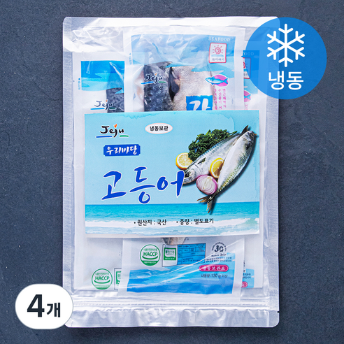 제주 간고등어 (냉동), 400g, 4개