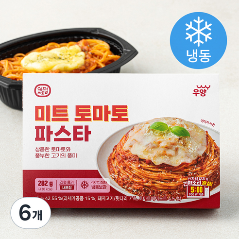 쉐프스토리 미트 토마토 파스타 (냉동), 282g, 6개