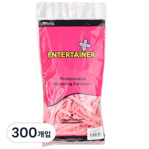 파티쇼 네오룬즈 260N 요술풍선, 스탠다드 핑크, 300개