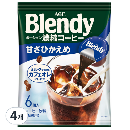 에이지에프 Blendy 포션커피 라이트 슈거, 18g, 6개입, 4개