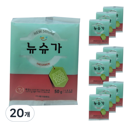 해가원푸드 햇살나래 뉴슈가, 50g, 20개