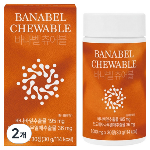 경성건강원 바나벨 츄어블 30g, 2개, 30정