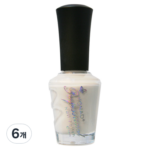 코나드 프로페셔널 레귤러 네일 폴리쉬 15ml, 화이트, 6개
